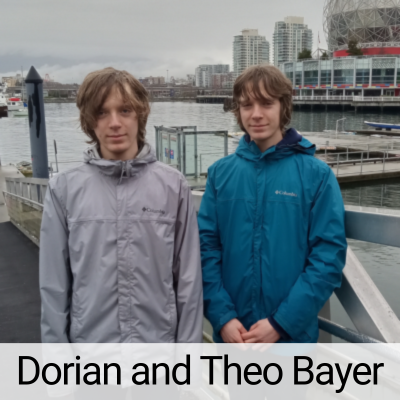 Volunteer Dorian and Theo Bayer